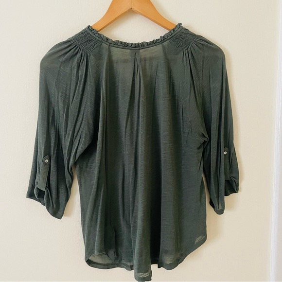 Floral Embroidered Women's Blouse in Olive - Picture 10 of 10